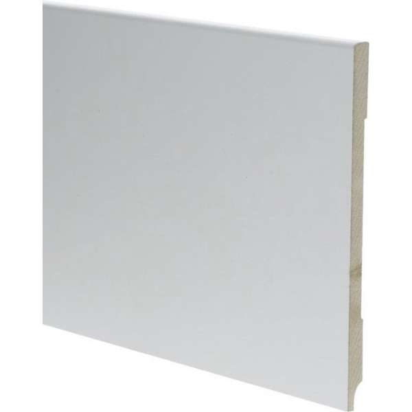 Hoge plinten - MDF - Moderne plint 150x9 mm - Wit - Voorgelakt - RAL 9010 - Per stuk 2,4m Hoge plinten - MDF - Moderne plint 150x9 mm - Wit - Voorgelakt - RAL 9010 - Per stuk 2,4m