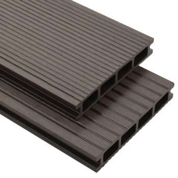 Terrasplanken HKC met accessoires 30 m² 2,2 m donkerbruin