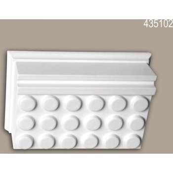 Mutulus Profhome 435102 Exterieur lijstwerk Sierelement Gevelelement tijdeloos klassieke stijl wit