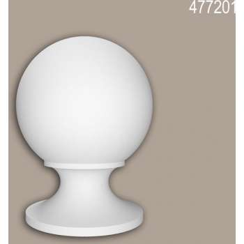 Pilaarpet Profhome 477201 Exterieur lijstwerk Balustrade Gevelelement neo-classicisme stijl wit