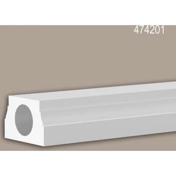 Balustradegrondstuk Profhome 474201 Exterieur lijstwerk Balustrade Gevelelement neo-classicisme stijl wit 3 m