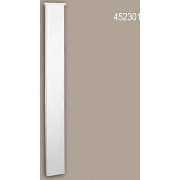 Pilaster schacht Profhome 452301 Gevelelement Pilaster Wandpijler Exterieur lijstwerk Corinthische stijl wit