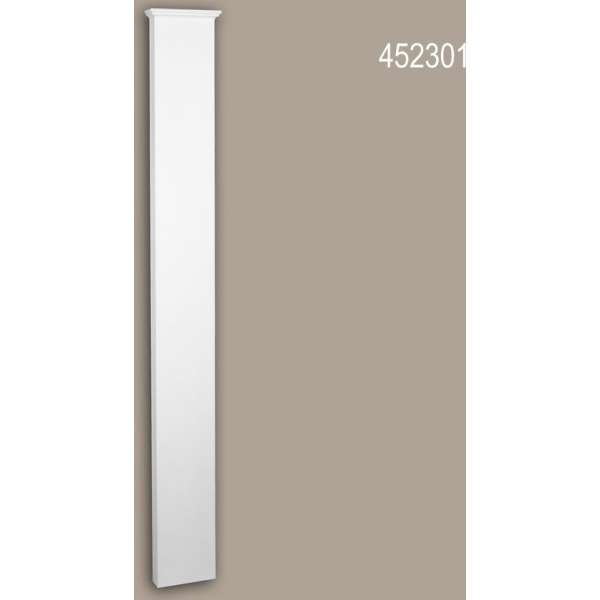 Pilaster schacht Profhome 452301 Gevelelement Pilaster Wandpijler Exterieur lijstwerk Corinthische stijl wit