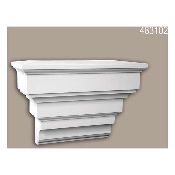 Console Profhome 483102 Exterieur lijstwerk Sierelement Gevelelement toscaans stijl wit Console Profhome 483102 Exterieur lijstwerk Sierelement Gevelelement toscaans stijl wit