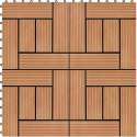 22 st Terrastegels 30x30 cm 2 m² HKC teakkleur