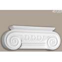 Pilaster kapiteel Profhome 451201 Gevelelement Pilaster Wandpijler Exterieur lijstwerk Ionische stijl wit