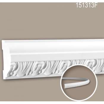 Wandlijst 151313F Profhome Lijstwerk flexibele lijst Sierlijst tijdeloos klassieke stijl wit 2 m
