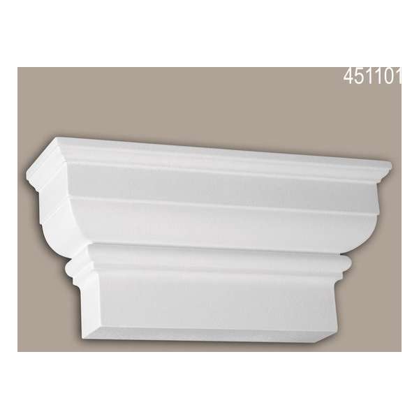Pilaster kapiteel Profhome 451101 Gevelelement Pilaster Wandpijler Exterieur lijstwerk toscaans stijl wit Pilaster kapiteel Profhome 451101 Gevelelement Pilaster Wandpijler Exterieur lijstwerk toscaans stijl wit