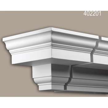 Kroonlijst Profhome 402201 Gevel profiel Sierlijst Lijstwerk tijdeloos klassieke stijl wit 2 m