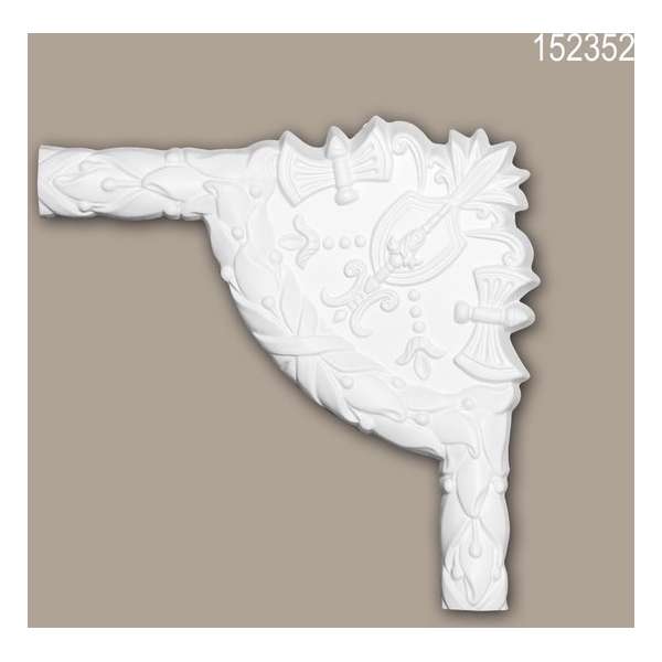 Hoekstuk 152352 Profhome Sierelement rococo barok stijl wit Hoekstuk 152352 Profhome Sierelement rococo barok stijl wit