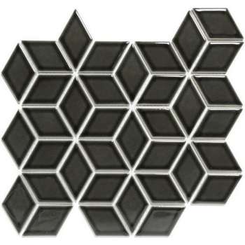 0,81m² -Mozaiek Paris Cubic Zwart 4,8x8,1