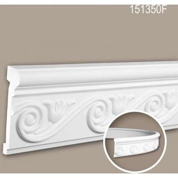 Wandlijst 151350F Profhome Lijstwerk flexibele lijst Sierlijst neo-empire stijl wit 2 m