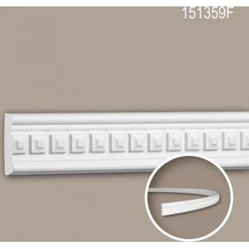 Wandlijst 151359F Profhome Lijstwerk flexibele lijst Sierlijst neo-classicisme stijl wit 2 m