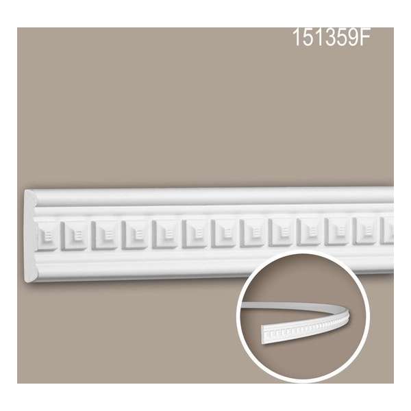 Wandlijst 151359F Profhome Lijstwerk flexibele lijst Sierlijst neo-classicisme stijl wit 2 m Wandlijst 151359F Profhome Lijstwerk flexibele lijst Sierlijst neo-classicisme stijl wit 2 m