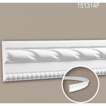 Wandlijst 151314F Profhome Lijstwerk flexibele lijst Sierlijst neo-classicisme stijl wit 2 m