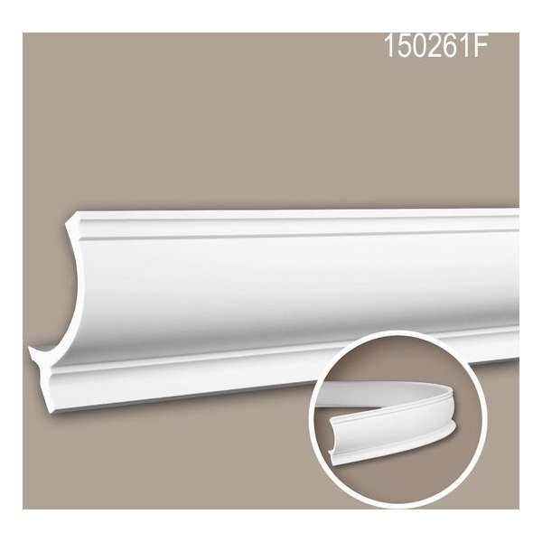 Kroonlijst 150261F Profhome Lijstwerk flexibele lijst Sierlijst modern design wit 2 m Kroonlijst 150261F Profhome Lijstwerk flexibele lijst Sierlijst modern design wit 2 m