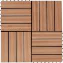 22 st Terrastegels 30x30 cm 2 m² HKC teakkleur