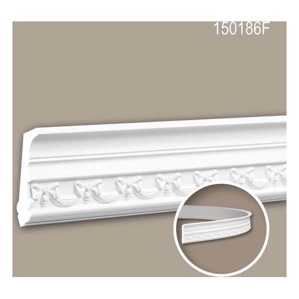 Kroonlijst 150186F Profhome Sierlijst flexibele lijst Lijstwerk neo-empire stijl wit 2 m Kroonlijst 150186F Profhome Sierlijst flexibele lijst Lijstwerk neo-empire stijl wit 2 m
