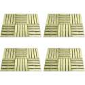 24 st Terrastegels 50x50 cm FSC hout groen