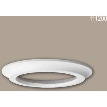 Volle zuilen ring 111200 Profhome Zuil Sierelement neo-classicisme stijl wit