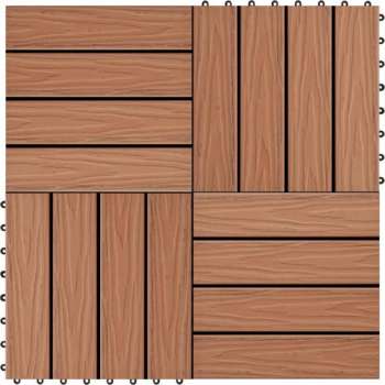 Terrastegels diep reliëf 30x30 cm 1 m² HKC lichtbruin 11 st
