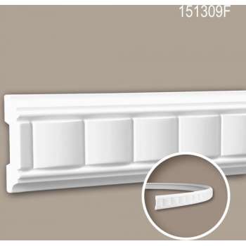 Wandlijst 151309F Profhome Lijstwerk flexibele lijst Sierlijst tijdeloos klassieke stijl wit 2 m