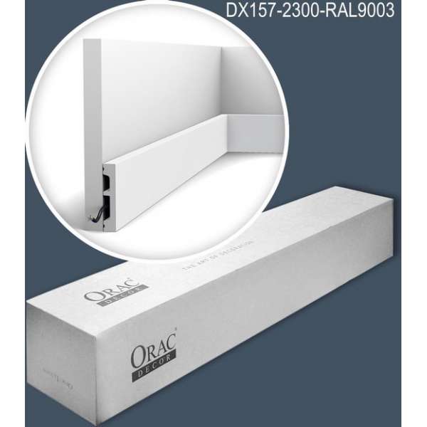 Orac Decor DX157-2300-RAL9003-box AXXENT SQUARE 1 doos 27 stukken Deuromlijsting | 62,1 m Orac Decor DX157-2300-RAL9003-box AXXENT SQUARE 1 doos 27 stukken Deuromlijsting | 62,1 m