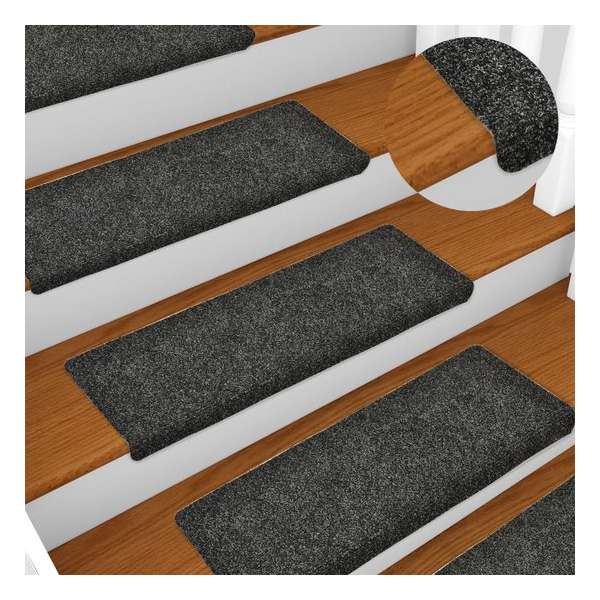 vidaXL Trapmatten 5 st 65x25 cm naaldvilt grijs vidaXL Trapmatten 5 st 65x25 cm naaldvilt grijs