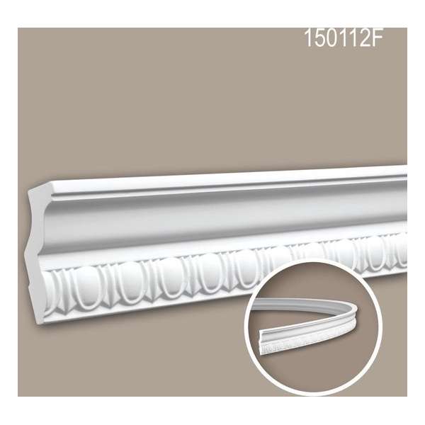 Kroonlijst 150112F Profhome Sierlijst flexibele lijst Lijstwerk tijdeloos klassieke stijl wit 2 m Kroonlijst 150112F Profhome Sierlijst flexibele lijst Lijstwerk tijdeloos klassieke stijl wit 2 m