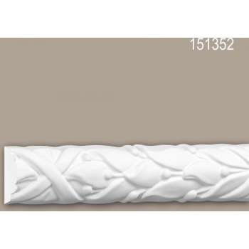 Wandlijst 151352 Profhome Lijstwerk Sierlijst rococo barok stijl wit 2 m