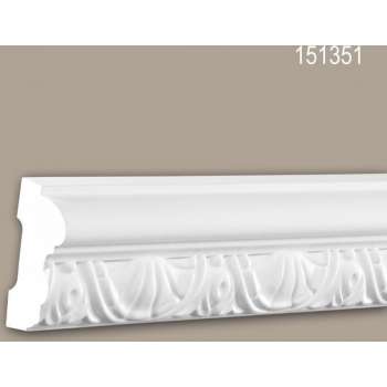 Wandlijst 151351 Profhome Lijstwerk Sierlijst neo-classicisme stijl wit 2 m