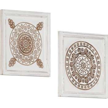 vidaXL Wandpanelen 2 st handgesneden 40x40x1.5 cm MDF
