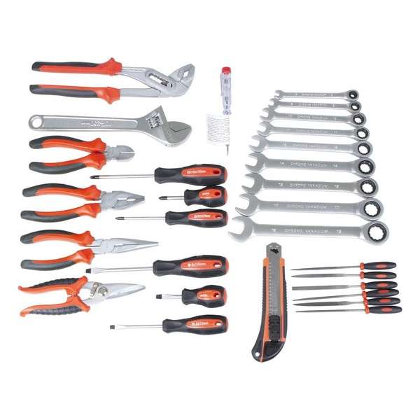 Ragnor Gereedschapset - 29-delig - Hoogwaardig chrome vanadium staal - Zwart, Oranje Ragnor Gereedschapset - 29-delig - Hoogwaardig chrome vanadium staal - Zwart, Oranje