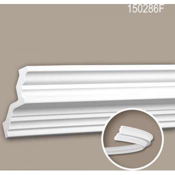 Kroonlijst 150286F Profhome Lijstwerk flexibele lijst Sierlijst neo-classicisme stijl wit 2 m