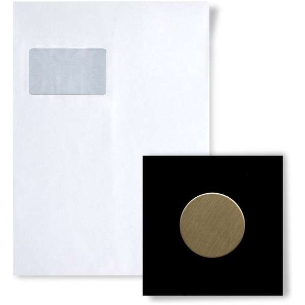 Mozaïek STAAL S-Medallion-Ti-GB Collectie Medallion titaan Gold geborsteld Mozaïek STAAL S-Medallion-Ti-GB Collectie Medallion titaan Gold geborsteld