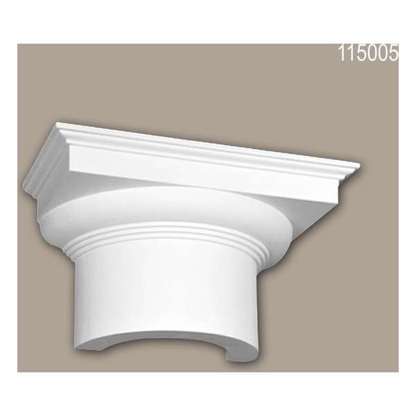 Halve zuilen kapiteel 115005 Profhome Zuil Sierelement Dorische stijl wit Halve zuilen kapiteel 115005 Profhome Zuil Sierelement Dorische stijl wit