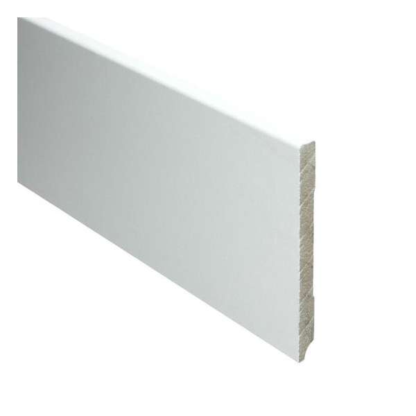 Hoge plinten - MDF - Moderne plint 150x12 mm - Wit - Voorgelakt - RAL 9016 - Per stuk 2,4m Hoge plinten - MDF - Moderne plint 150x12 mm - Wit - Voorgelakt - RAL 9016 - Per stuk 2,4m