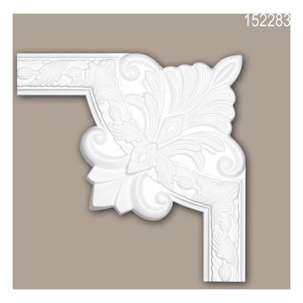 Hoekstuk 152283 Profhome Sierelement rococo barok stijl wit Hoekstuk 152283 Profhome Sierelement rococo barok stijl wit