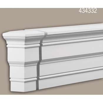 Eindelement Profhome 434332 Gevellijst Sierelement Gevelelement neo-classicisme stijl wit