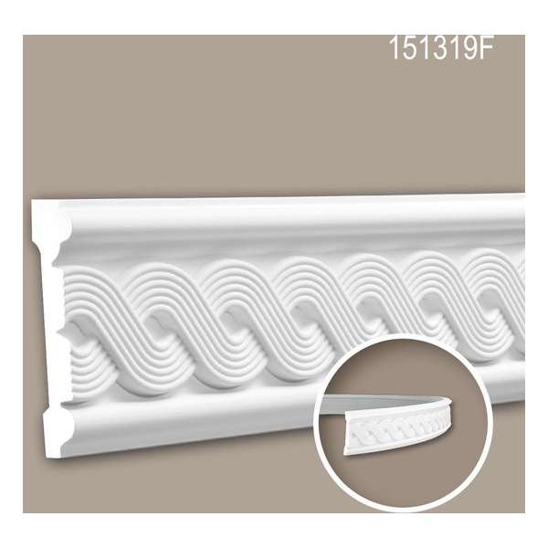 Wandlijst 151319F Profhome Lijstwerk flexibele lijst Sierlijst neo-classicisme stijl wit 2 m Wandlijst 151319F Profhome Lijstwerk flexibele lijst Sierlijst neo-classicisme stijl wit 2 m