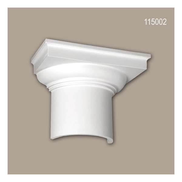 Halve zuilen kapiteel 115002 Profhome Zuil Sierelement Dorische stijl wit Halve zuilen kapiteel 115002 Profhome Zuil Sierelement Dorische stijl wit