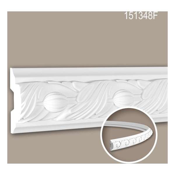 Wandlijst 151348F Profhome Lijstwerk flexibele lijst Sierlijst rococo barok stijl wit 2 m Wandlijst 151348F Profhome Lijstwerk flexibele lijst Sierlijst rococo barok stijl wit 2 m