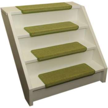Pakket 15x Elite Soft Lime Groene Rechte Trapmatten 65x22,5x3,5
