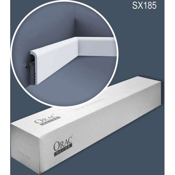 Orac Decor SX185-box AXXENT CASCADE 1 doos 24 stukken Plinte 48 m Orac Decor SX185-box AXXENT CASCADE 1 doos 24 stukken Plinte 48 m