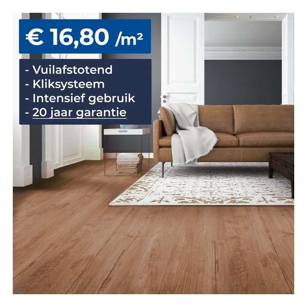 HDM Homebrand Laminaat - Classic Oak - Vloer - Kliksysteem - Embossed - 8mm - 20 Jaar Garantie - 2,131 m² Per Pakket HDM Homebrand Laminaat - Classic Oak - Vloer - Kliksysteem - Embossed - 8mm - 20 Jaar Garantie - 2,131 m² Per Pakket