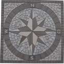Mozaiek medallion windroos 120 x 120