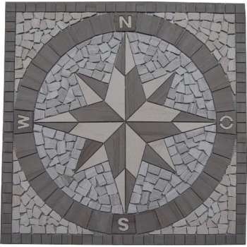 Mozaiek medallion windroos 120 x 120