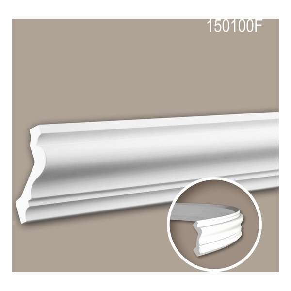 Kroonlijst 150100F Profhome Sierlijst flexibele lijst Lijstwerk neo-classicisme stijl wit 2 m Kroonlijst 150100F Profhome Sierlijst flexibele lijst Lijstwerk neo-classicisme stijl wit 2 m