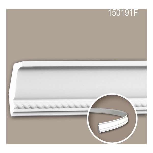 Kroonlijst 150191F Profhome Sierlijst flexibele lijst Lijstwerk neo-empire stijl wit 2 m Kroonlijst 150191F Profhome Sierlijst flexibele lijst Lijstwerk neo-empire stijl wit 2 m