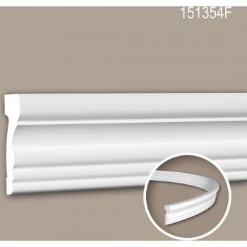 Wandlijst 151354F Profhome Lijstwerk flexibele lijst Sierlijst neo-classicisme stijl wit 2 m